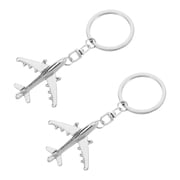 YUNLIGHTS 2Pcs Creative Airplane Key Ring with Realistic Metal Pendant for Handbag Or Backpack