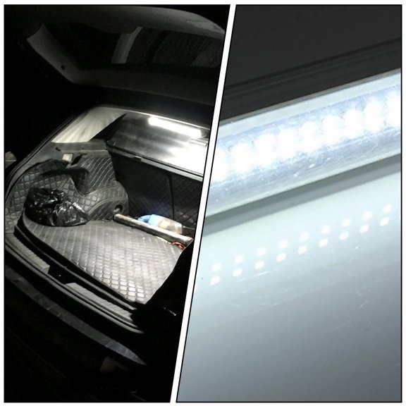 YUNLIGHTS 2Pcs Interior Reading Lights White Tube Pp Material and Aluminum Alloy for Vehicle Car Van Truck Rv