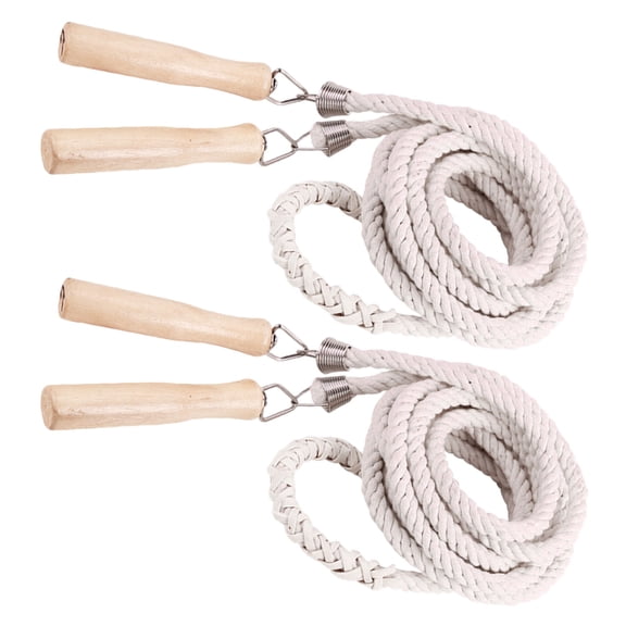 YUNLIGHTS 2Pcs Handwoven Long Skipping Rope for Team Building and Multiplayer Exercise Sessions