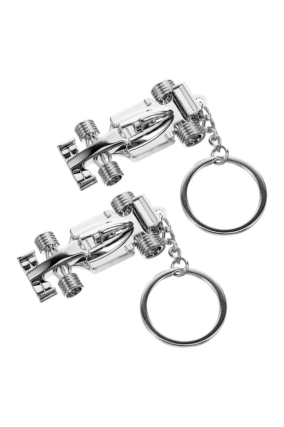 2Pcs Keychain Car Zinc Alloy Key Ring For Colleagues And Racing Fans