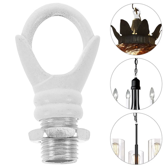 YUNLIGHTS 2Pcs White Ceiling Loop for Hanging Light with Versatile Compatibility for E27 Socket