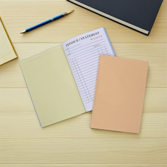 YUNLIGHTS 2Pcs Paper Invoice Pad with Clear Receipt Sheets for Maintenance and Business Invoice Tracking
