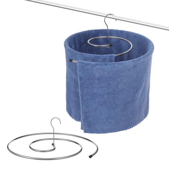 YUNLIGHTS 2Pcs Plated Silver Spiral Quilt Rack Multi Functional Blanket Hanger for Home Use