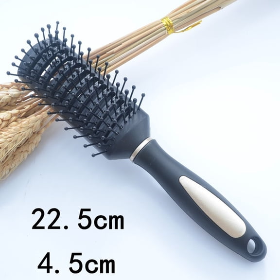 YUNLIGHTS 2Pcs Portable Plastic Rib Comb Black with Antistatic Effect and Scalp Stimulating Massage