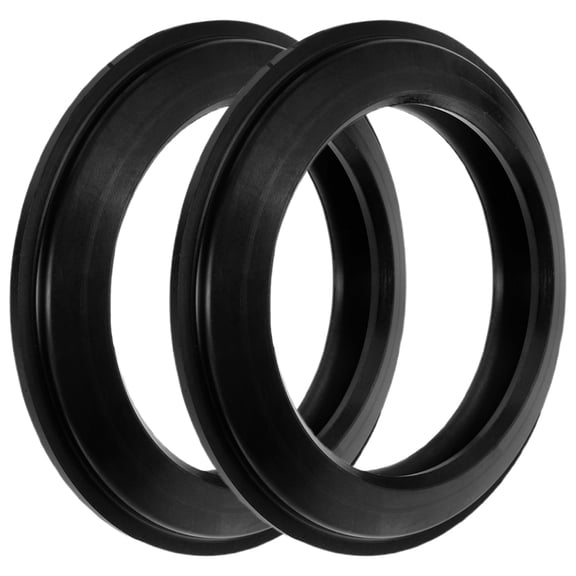 YUNLIGHTS 2Pcs RV Toilet Foot Valve RV Toilet Flush Gasket Rubber Black Prevent Water Leakage