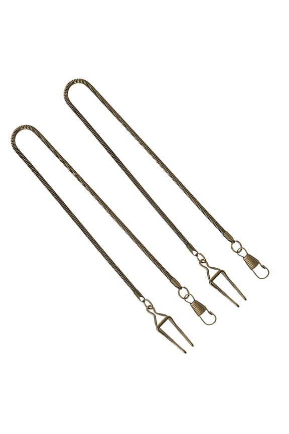 Durable Coffee Pocket Watch Chain, Smooth Metal, Stylish and Compatible 2Pcs