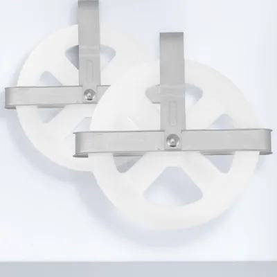 YUNLIGHTS 2Pcs White Clothesline Pulley System with Easy Installation for Outdoor Laundry Lines
