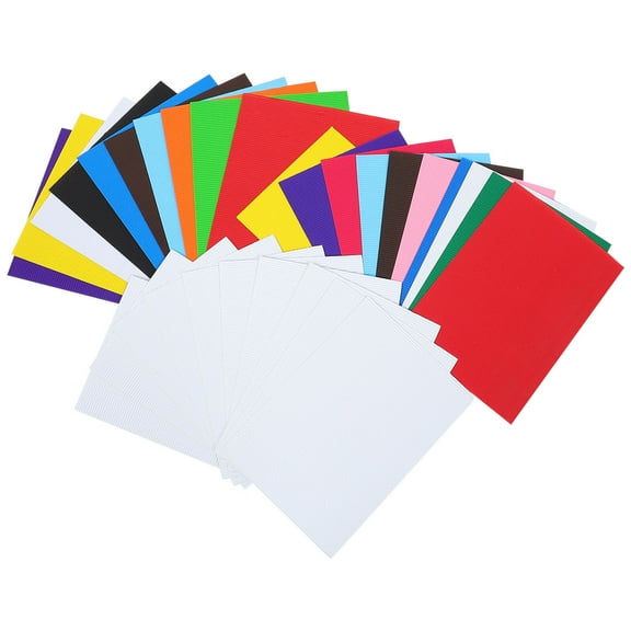 YUNLIGHTS 30 Sheets of Decorative Craft Paper Corrugated Cardboard for Shop DIY Projects