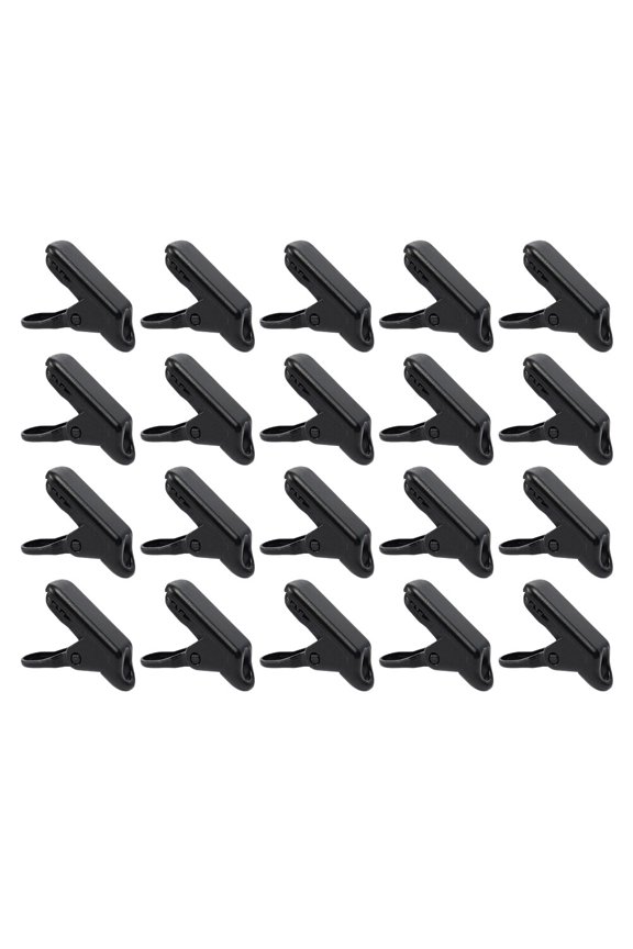 30Pcs Clamp Tarp Clips Black Alligator Mouth Design for Tent Rope Attachment