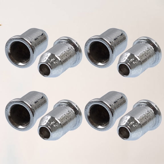 YUNLIGHTS 30Pcs Plated Silver Guitar String Through Body Ferrules with Flush Collar for Guitar