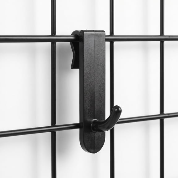 YUNLIGHTS 35-Piece Black Grid Wall Panel Hooks for Kitchen Organization and Retail Display Storage Solutions
