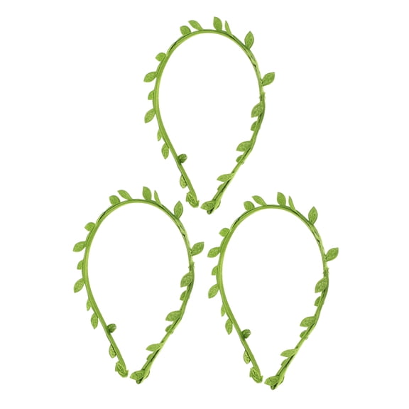 YUNLIGHTS 3Pcs Bridal Green Leaf Crown Universal Style Wedding Hair Accessory