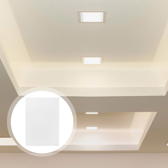 YUNLIGHTS White Acrylic Ceiling Light Diffuser, Glare Reduction, Even Light, for Home, 3Pcs