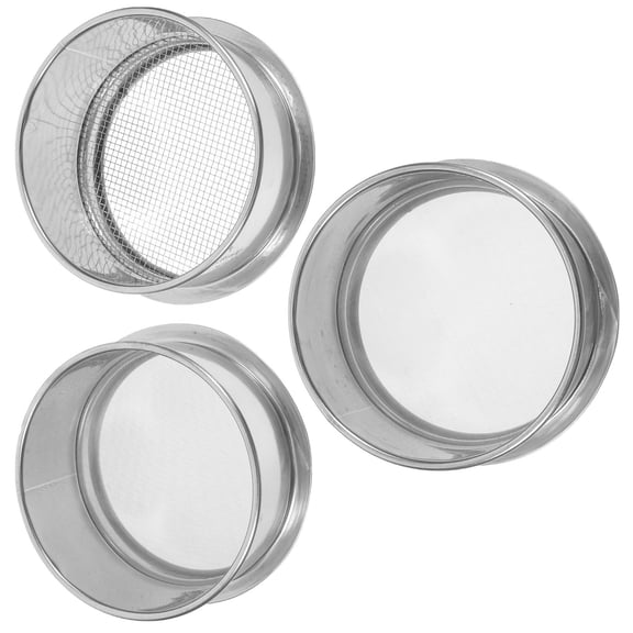 YUNLIGHTS 3Pcs Versatile Stainless Steel Soil Sifter for Home Use with Fine Mesh Screen