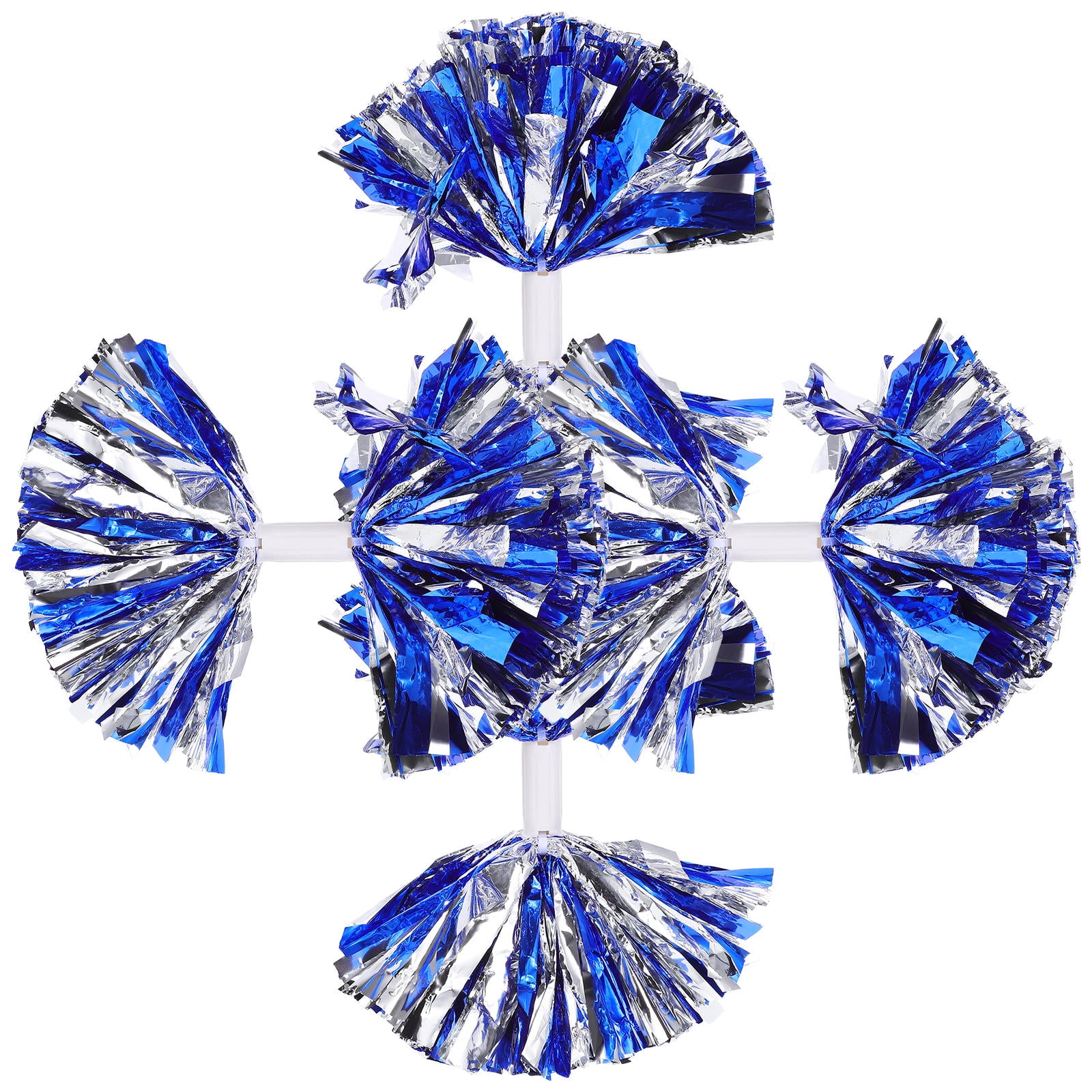 YUNLIGHTS 4-Pack Cheerleading Pom Poms, Reusable PE Material Performance Props for Dance &