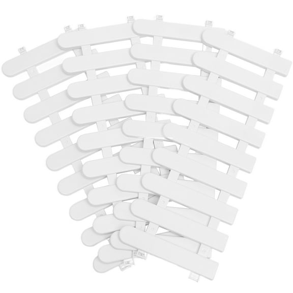 YUNLIGHTS 4Pcs White Garden Edging Border Fence for Yard Fence and Flower Bed Decoration