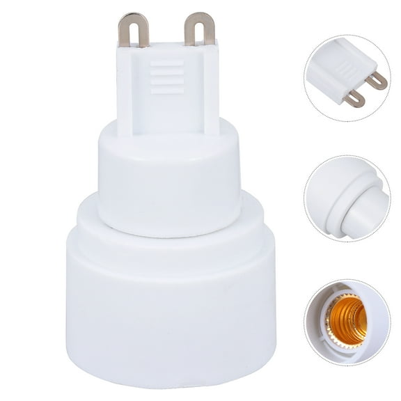 YUNLIGHTS Bulb Adaptor Lamp Socket Converter White Plastic 4Set