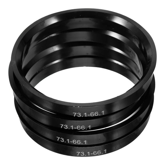 YUNLIGHTS 4Pcs Car Hub Rings Black Durable Hub Centric Rings for Wheels Replacement Center Bore Adapter