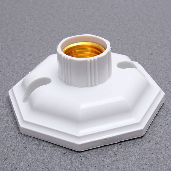 YUNLIGHTS 4Pcs E27 Lamp Holder Adapter White Octagon Body Screw Terminals Easy Install