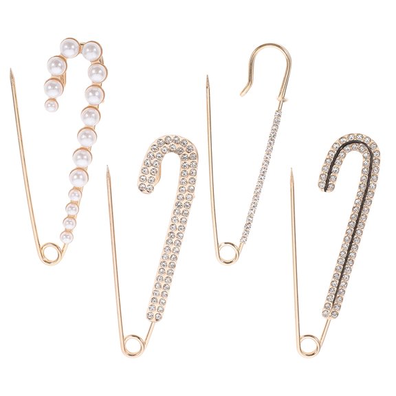 YUNLIGHTS Clothing Accessories Elegant Brooch Pins 4Pcs Golden
