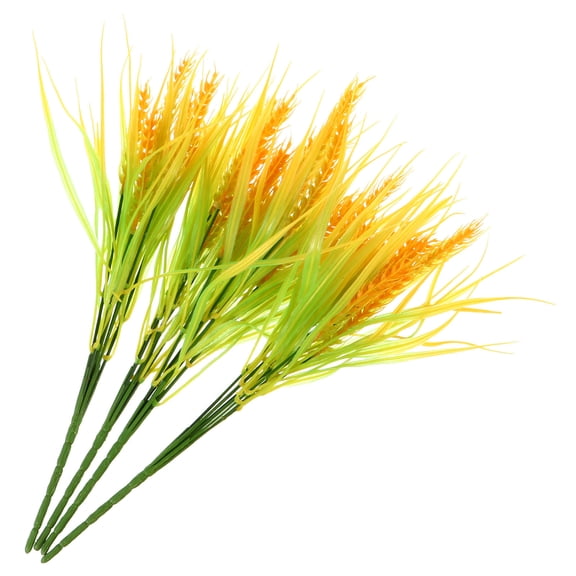 YUNLIGHTS 4Pcs Fake Wheat Ears Made of Premium Plastic for Elegant Home and Office Decor