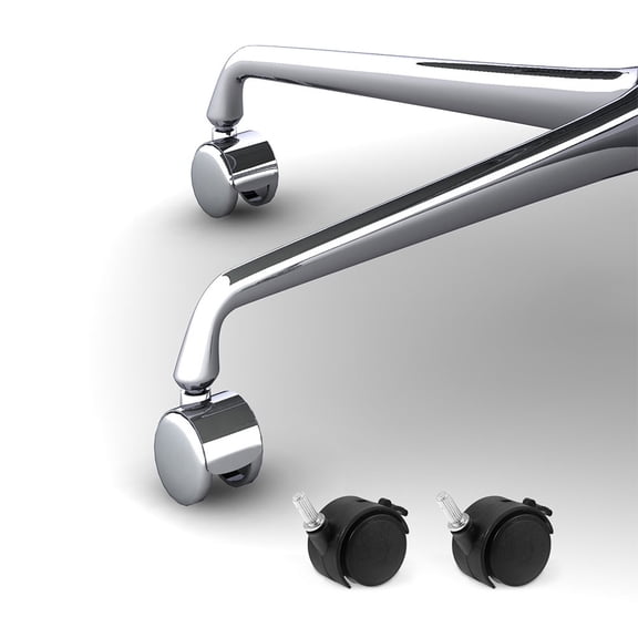 YUNLIGHTS 4Pcs Furniture Casters with Brake Black for Cart and Laundry Rack Easy to Install
