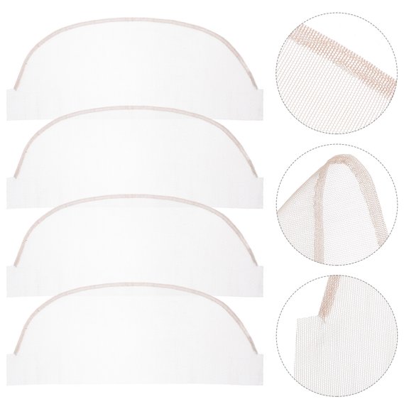 YUNLIGHTS 4Pcs Lace Net Base for DIY Wig Making Soft Transparent Breathable Wig Closure