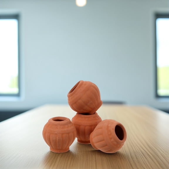 YUNLIGHTS 4Pcs Clay Pots Small Terracotta Flower Pots with Simple Elegant Design