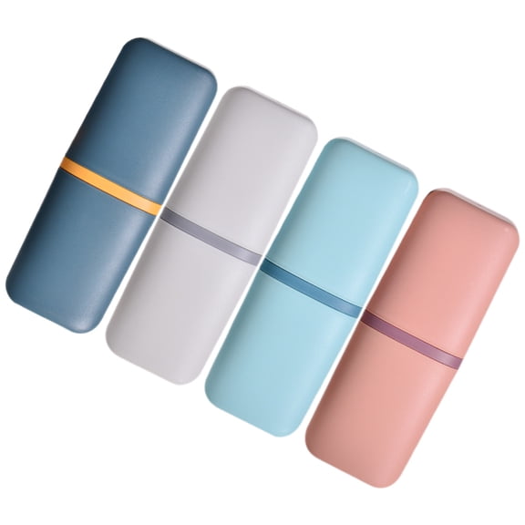 YUNLIGHTS 4Pcs Travel Toothbrush Case Portable Toothpaste Container Multiuse Storage Box