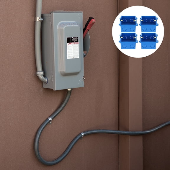YUNLIGHTS 4Pcs Outdoor Electrical Cable Protective Junction Box Blue Waterproof PVC Material