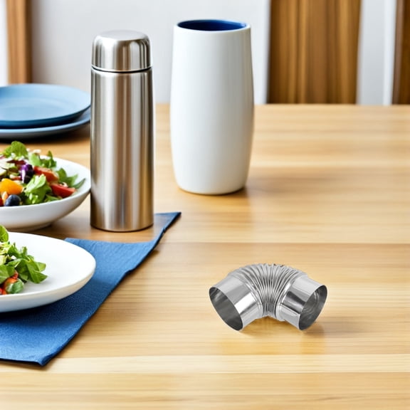 YUNLIGHTS 4Pcs Stainless Steel Elbow Chimney Pipe for Home Use with Seamless Leak Free Joints