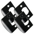 thumbnail image 1 of YUNLIGHTS Deadbolt Strike Plate Black Stainless Steel 4Pcs 2.2X1.8X0.04In, 1 of 6