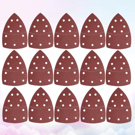 YUNLIGHTS 50Pcs Sandpaper for Polishing Brown Hook Loop Sanding Discs Multi Material Compatible