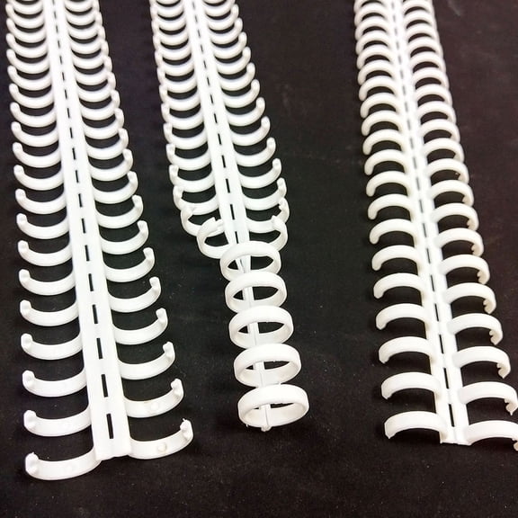 YUNLIGHTS 5Pcs Cuttable White Loose-Leaf Hinge for Book Making Compatible with 30 Holes