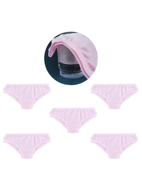 5Pcs Disposable Briefs Cotton Material Pink Breathable Comfortable Travel Panties