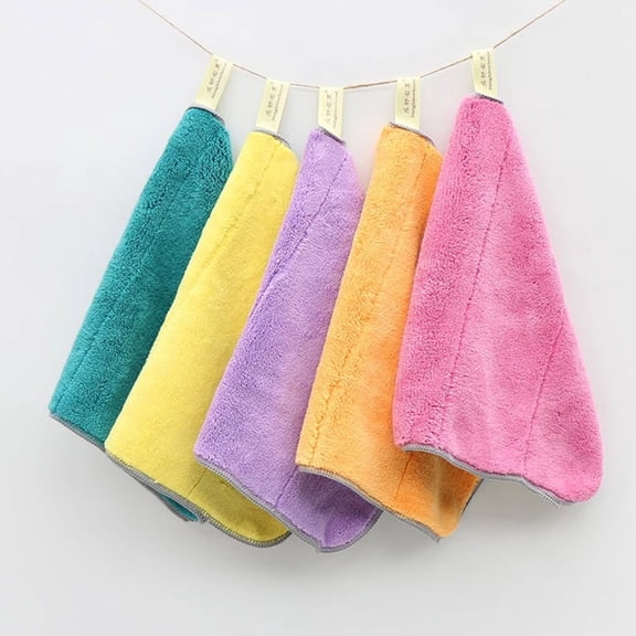 YUNLIGHTS 5Pcs Non-Greasy Dishcloths for Kitchen Use with Powerful Scouring and Water Absorption