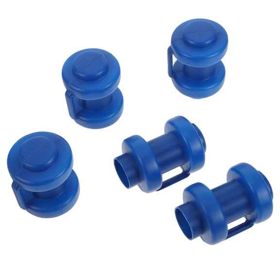 YUNLIGHTS 5Pcs Blue Plastic Trampoline Enclosure Pole Hats Durable Protective Covers