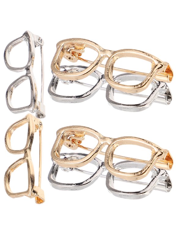 Eyeglass Lapel Pin Alloy 6Pcs Back to School