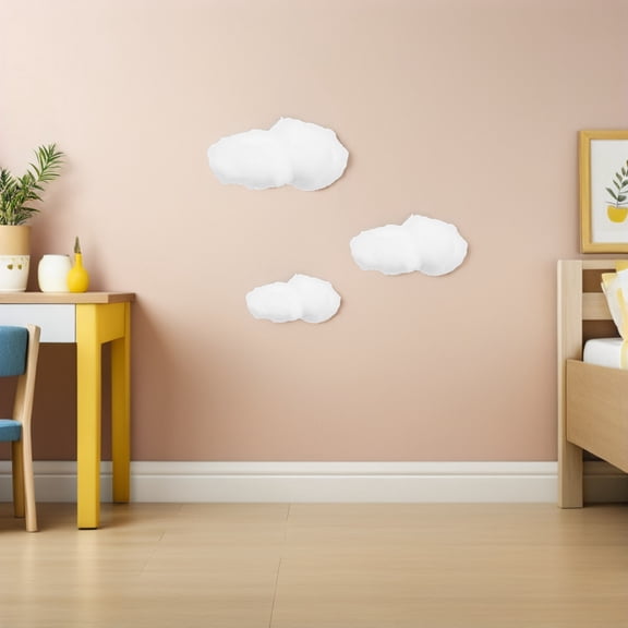 YUNLIGHTS White Cotton Fake Clouds for Ceiling Room Decor Artificial Pendant