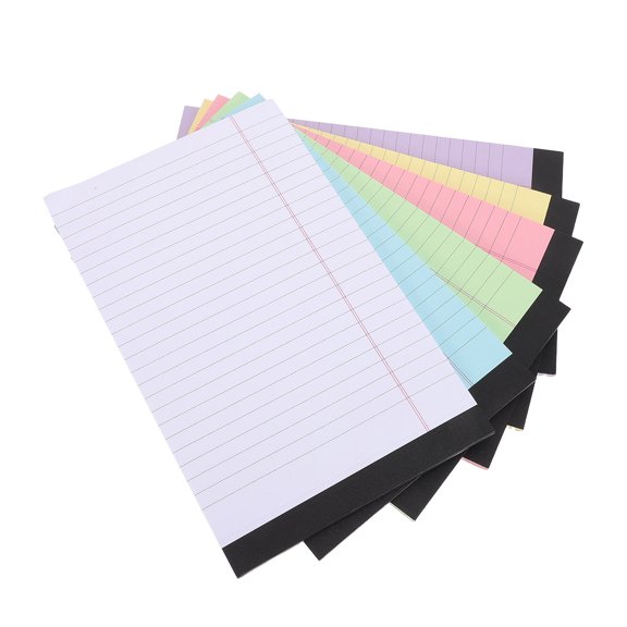 YUNLIGHTS 6Pcs Compact Office Notepad with Ruled Memo Pads and Scratch Resistant Outer Cover