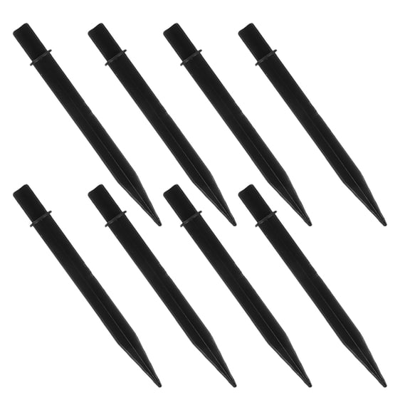 YUNLIGHTS 8Pcs Black Plastic Garden Stakes Easy Install Replacement for Outdoor Solar Light Fixtures