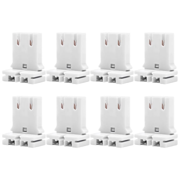 YUNLIGHTS 8Pcs LED Testing Lamp Bulb Sockets Light Holders White Flame Retardant Material Outdoor Use