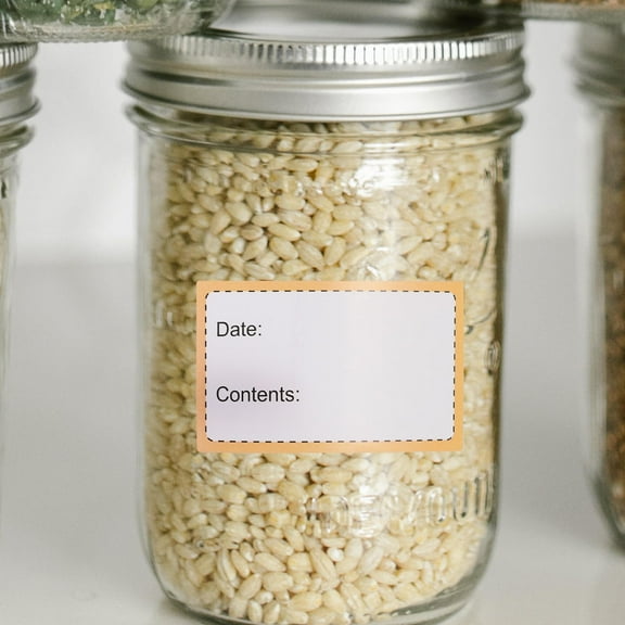 YUNLIGHTS Adhesive Removable Food Container Labels for Freezer and Storage Jars Assorted Colors