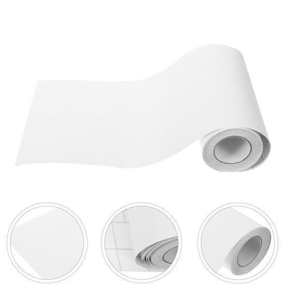 YUNLIGHTS White PVC Peel and Stick Baseboard for Indoor and Outdoor Decor