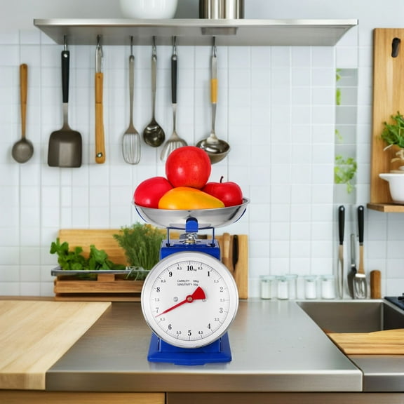 YUNLIGHTS Battery Free Analog Food Scale for Home Use with Adjustable Pointer and Large Dial
