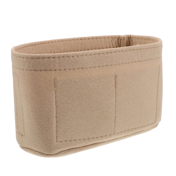 YUNLIGHTS Beige Felt Bag Organizer Insert with Multi Compartment Design for Travel Tote and Work