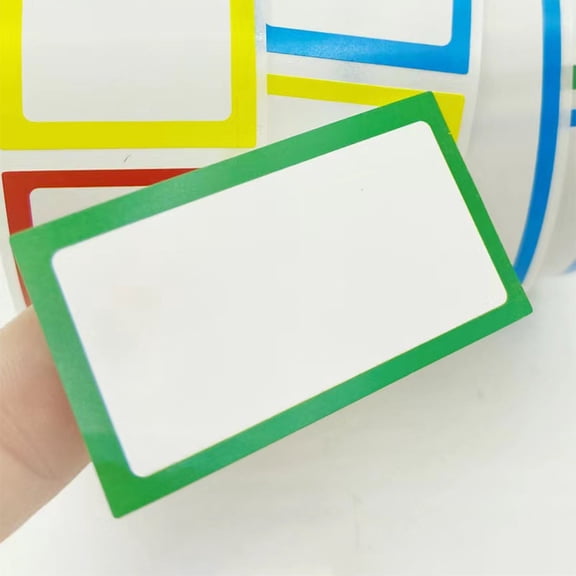 YUNLIGHTS Blank Label Stickers for Storage Bins Kitchen Pantry Multi Color No Glue Name Tags