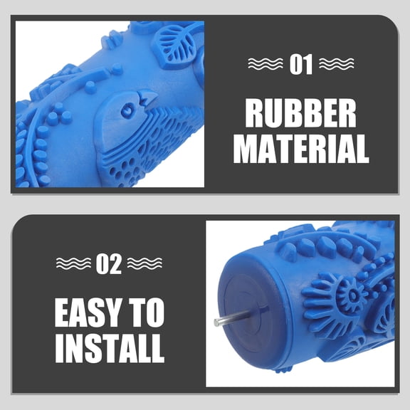 YUNLIGHTS Blue Embossing Texture Paint Roller for Even Wall Application and Artistic Effects