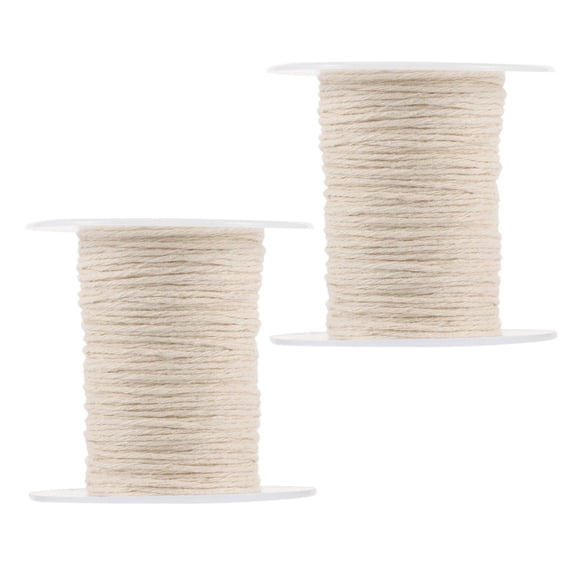 YUNLIGHTS Braided Candle Wicks Cotton Rope Spool for Candle Making with Natural Beige Material