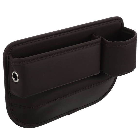 YUNLIGHTS Car Storage Box Brown Multifunctional Seat Gap Filler for Phone Wallet and Snacks